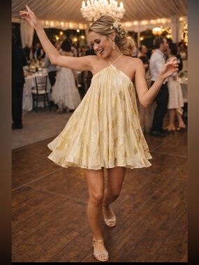 Anthropologie NWT Pinnacle by Shruti Sancheti Halter Swing Mini Dress size XS.